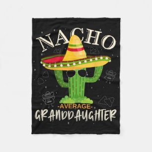 Vintage Funny Nacho Average Granddaughter Family M Fleece Blanket