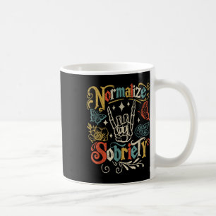 Vintage Funny Normalise Sobriety Cute Skeleton Han Coffee Mug