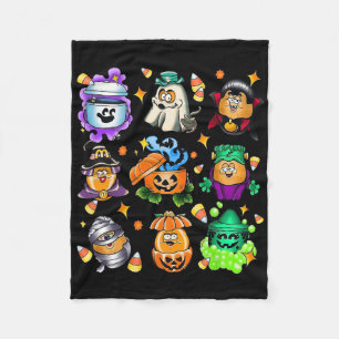 Vintage Funny Nuggets Meal Bucket Halloween Spooky Fleece Blanket