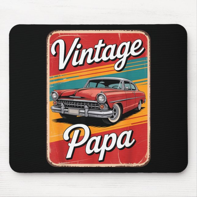Vintage Funny Papa  Mouse Mat (Front)