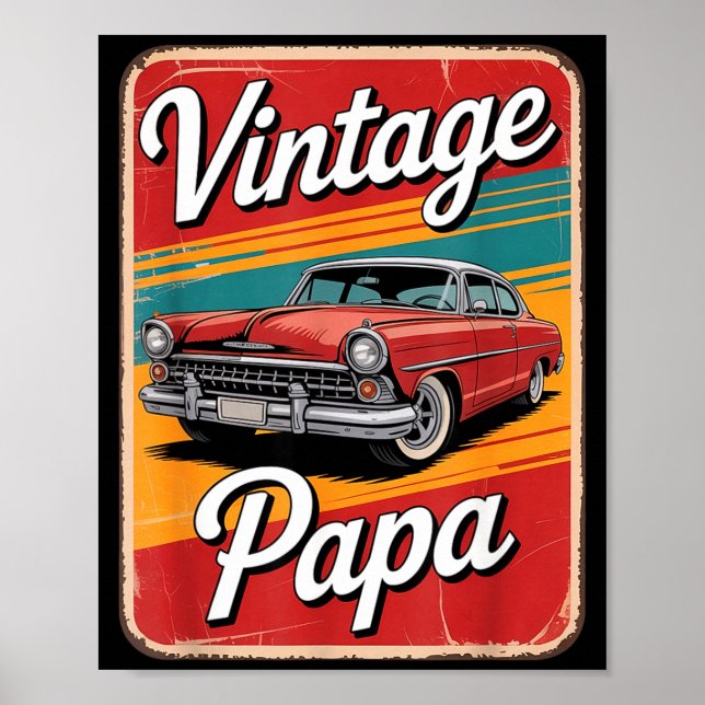 Vintage Funny Papa  Poster (Front)