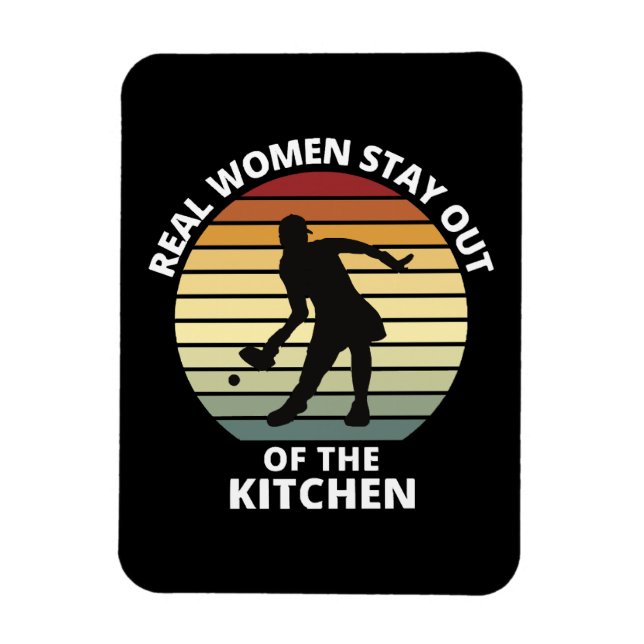 Vintage Funny Pickleball Women Magnet (Vertical)