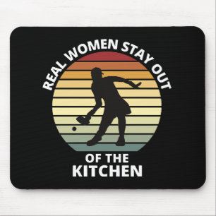 Vintage Funny Pickleball Women Mouse Mat