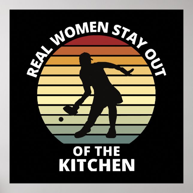 Vintage Funny Pickleball Women Poster (Front)