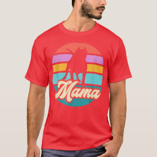 Vintage Funny Pitbull Mama Dog Mum Mother's Day Bi T-Shirt