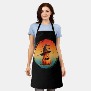 vintage funny pumpkin fall autumn season apron