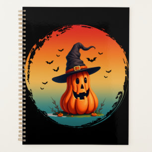 vintage funny pumpkin fall autumn season planner