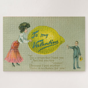 Vintage Funny Rejection Valentine's Card, ca. 1910 Jigsaw Puzzle