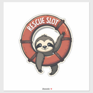 Vintage Funny Rescue Sloth Retro Humour Design 2