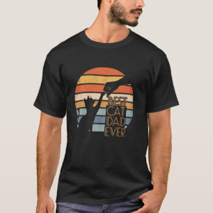 Vintage Funny Retro Daddy Cat Bump Fist Best Cat D T-Shirt