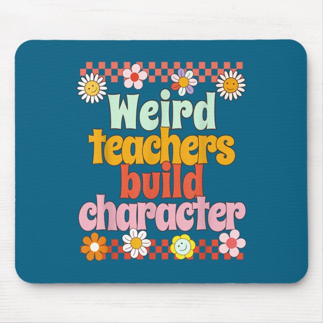Vintage Funny Retro Motivational Teacher Retro  Mouse Mat (Front)