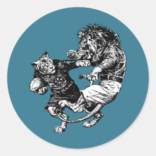 vintage funny rugby classic round sticker