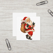 Vintage Funny Santa Claus Christmas Illustration