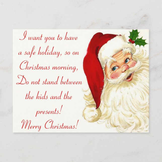 Vintage Funny Santa Claus Postcard (Front)