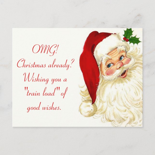 Vintage Funny Santa Claus Postcard (Front)