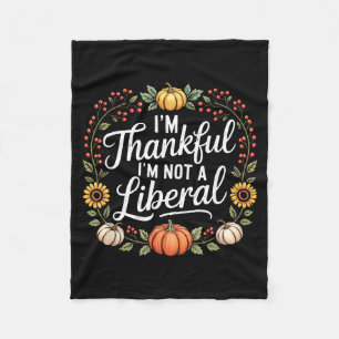 Vintage Funny Saying Thankful I'm Not A Liberal 6  Fleece Blanket