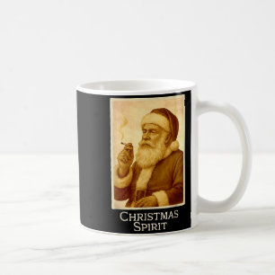 Vintage Funny Smoking Santa Claus Christmas Srit C Coffee Mug