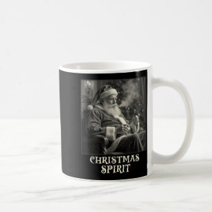 Vintage Funny Smoking Santa Claus Christmas Srit Coffee Mug