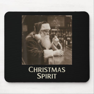 Vintage Funny Smoking Santa Claus Christmas Srit X Mouse Mat