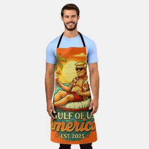 Vintage Funny Trump America's Gulf 2025 Apron