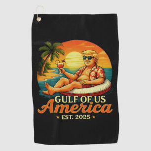 Vintage Funny Trump America's Gulf 2025 Golf Towel