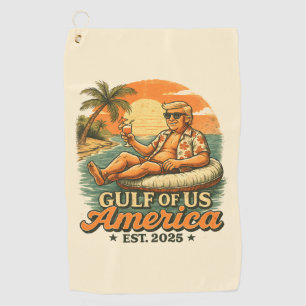 Vintage Funny Trump America's Gulf 2025 Golf Towel