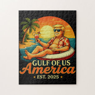 Vintage Funny Trump America's Gulf 2025 Jigsaw Puzzle