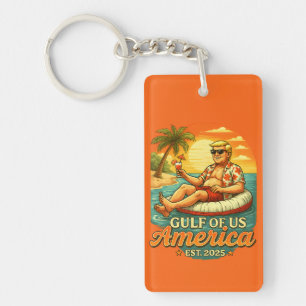 Vintage Funny Trump America's Gulf 2025 Key Ring