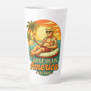 Vintage Funny Trump America's Gulf 2025 Latte Mug