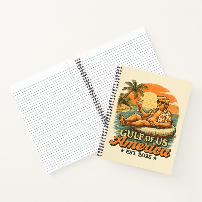Vintage Funny Trump America's Gulf 2025 Notebook (Inside)