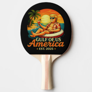 Vintage Funny Trump America's Gulf 2025 Ping Pong Paddle