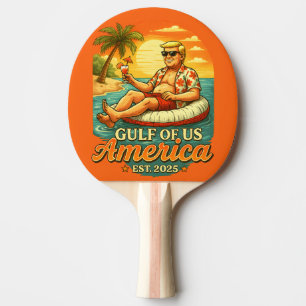 Vintage Funny Trump America's Gulf 2025 Ping Pong Paddle