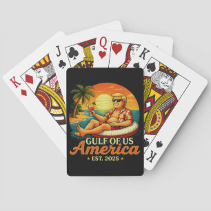 Vintage Funny Trump America's Gulf 2025 Playing Cards