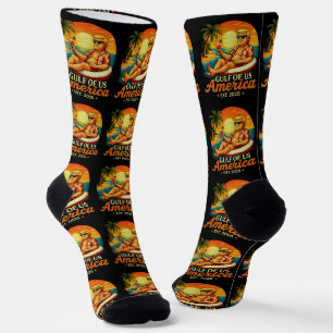 Vintage Funny Trump America's Gulf 2025 Socks
