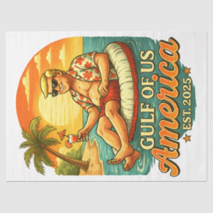 Vintage Funny Trump America's Gulf 2025 Tissue Paper