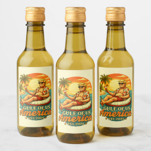 Vintage Funny Trump America's Gulf 2025 Wine Label