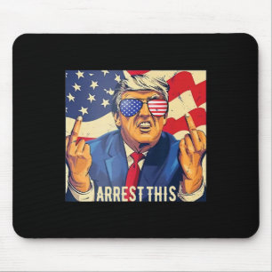 Vintage Funny Trump Arrest This 4th Of July 2024 Mouse Mat