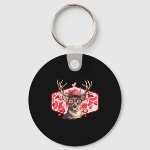 Vintage Funny Valentines Hunting Deer Camo Xoxo Cu Key Ring