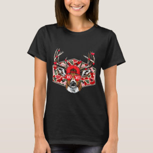 Vintage Funny Valentines Hunting Deer Camo Xoxo Cu T-Shirt