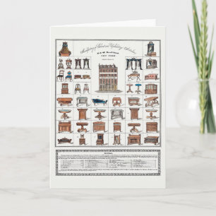 Vintage Furniture Poster Card