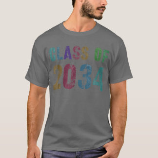 Vintage Future CLASS of 2034 Graduation Goodbye Ki T-Shirt