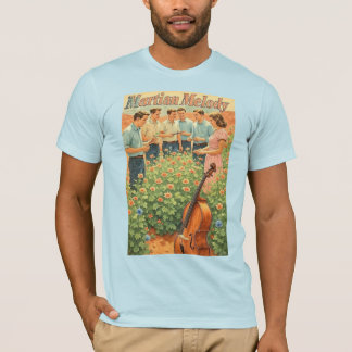 Vintage Futuristic Mars Garden Scene T-Shirt