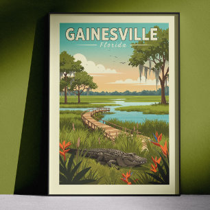 Vintage Gainesville Florida Poster