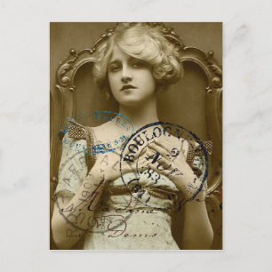 Vintage Gal Postcard