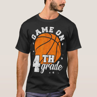 Vintage Game 4Th Grade Basketball First Day Of Sch T-Shirt