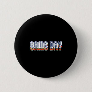 Vintage Game Day Retro Football Volleyball Soccer 6 Cm Round Badge
