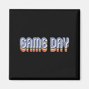 Vintage Game Day Retro Football Volleyball Soccer Magnet