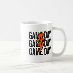 Vintage Game Day Sketll Lightning Bolt Funny Team Coffee Mug