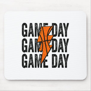 Vintage Game Day Sketll Lightning Bolt Funny Team Mouse Mat