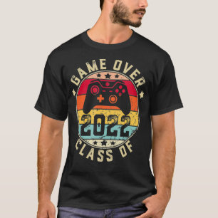 Vintage Game Over Class Of 2022 Graduation Back To T-Shirt